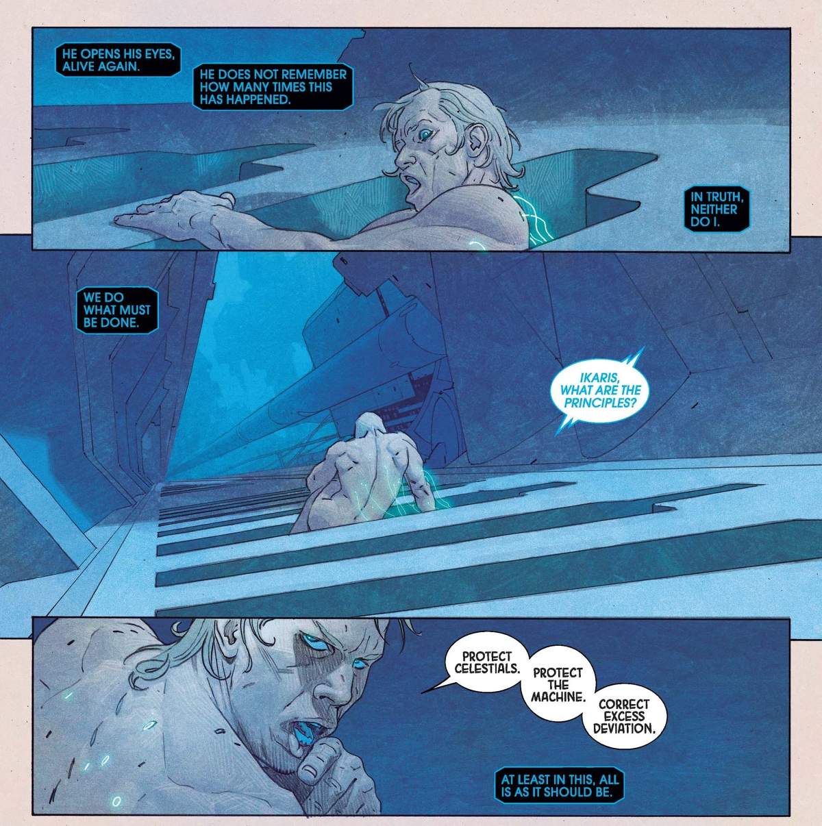 Ikaris awakes in ETERNALS (2021) #1,