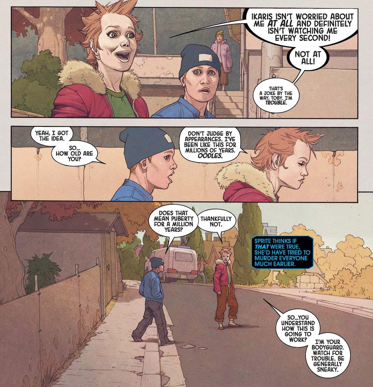 Sprite acts as Toby’s guardian.