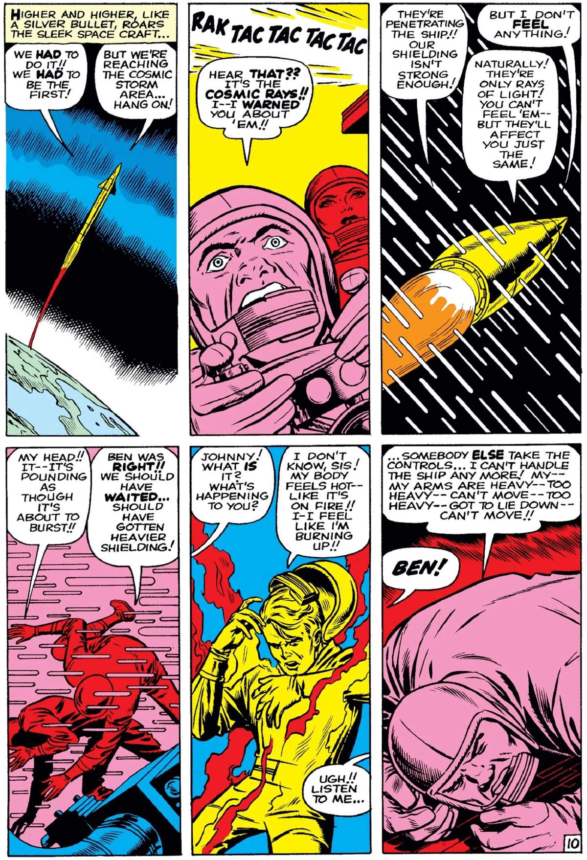 The origin of the team in FANTASTIC FOUR (1961) #1.