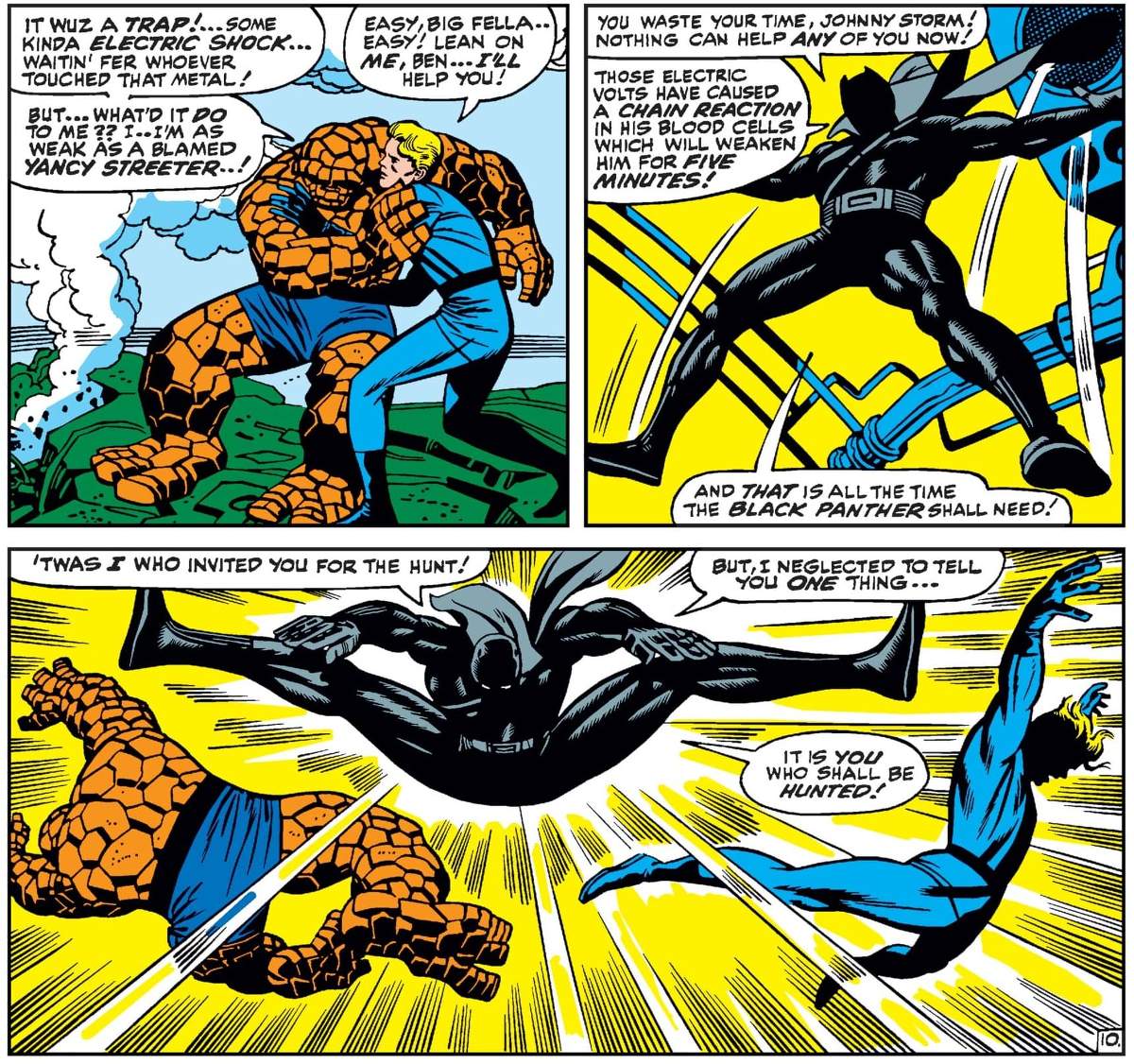 T’Challa’s first appearance in FANTASTIC FOUR (1961) #52.