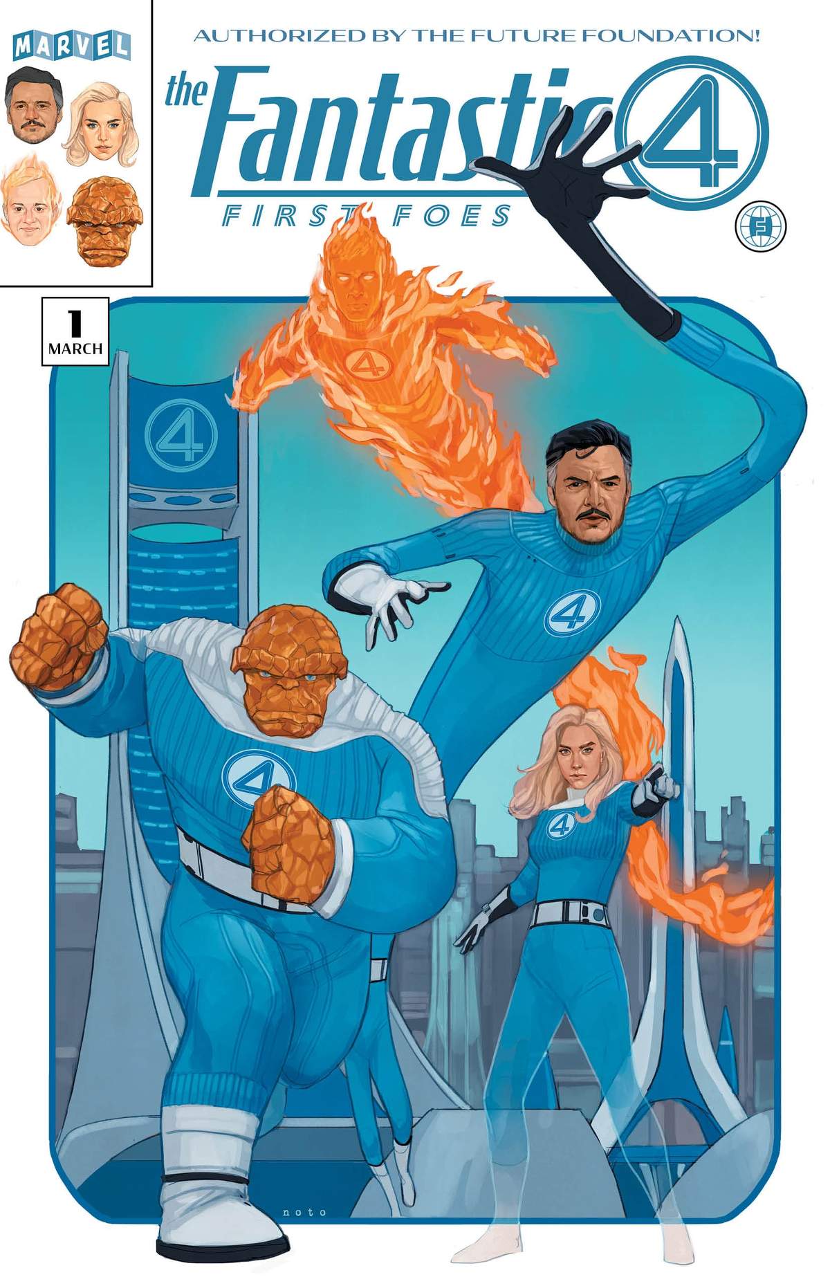 FANTASTIC FOUR: FIRST FOES (2026) #1 cover by Phil Noto