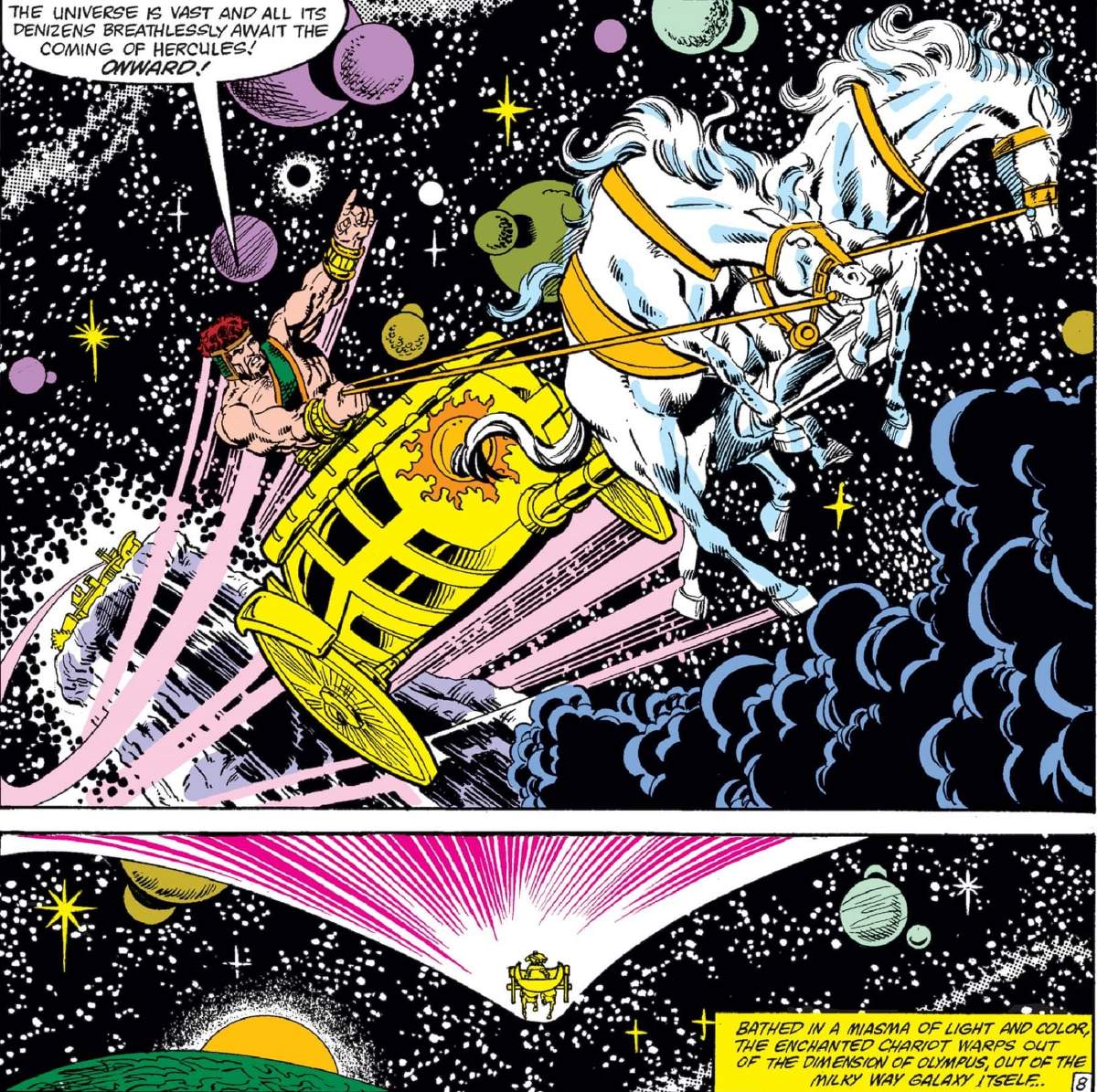 Hercules cruises the stars in HERCULES: PRINCE OF POWER (1982) #1.