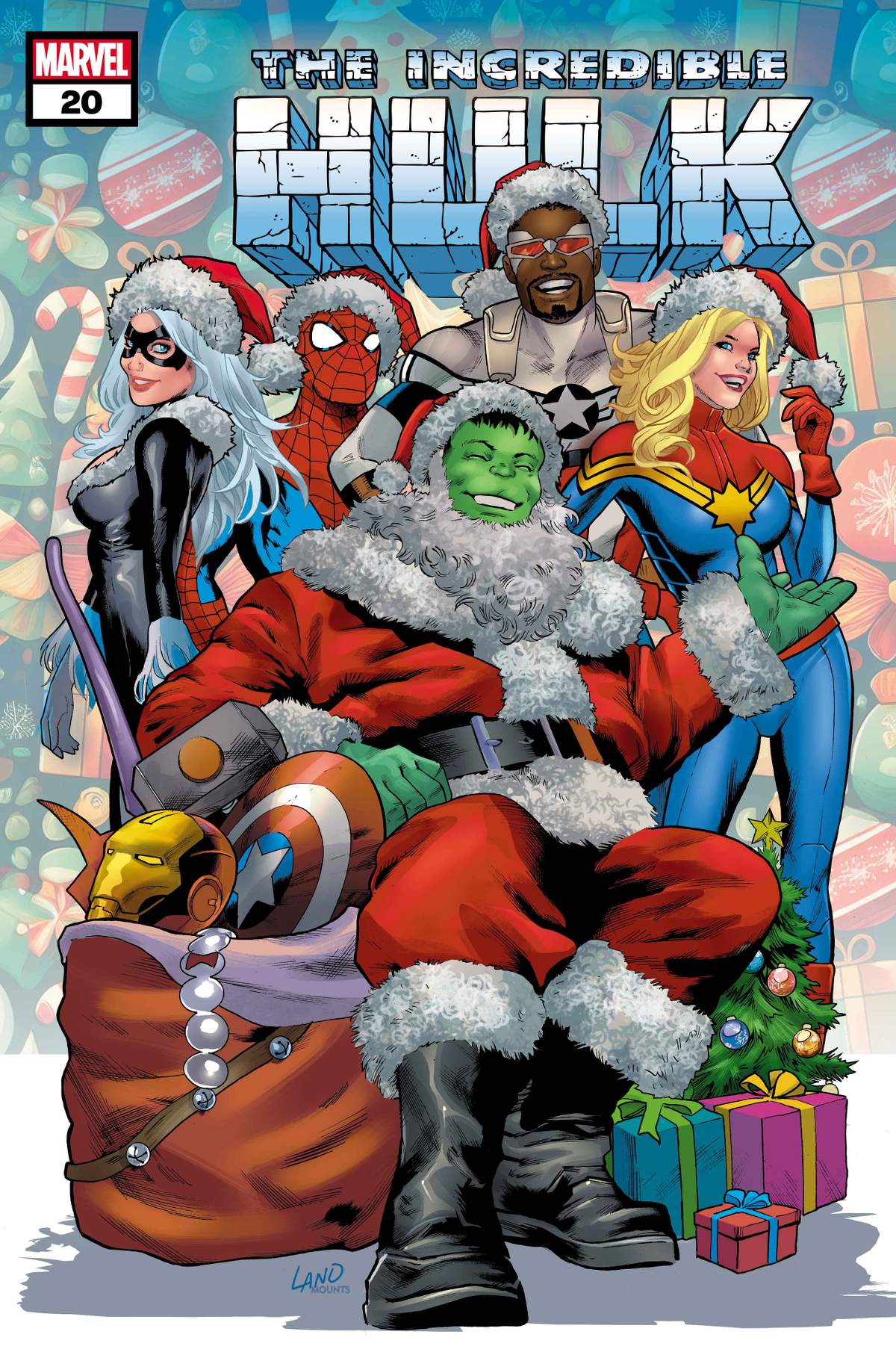 Incredible Hulk #20 Winter Holiday Variant Cover by Greg Land