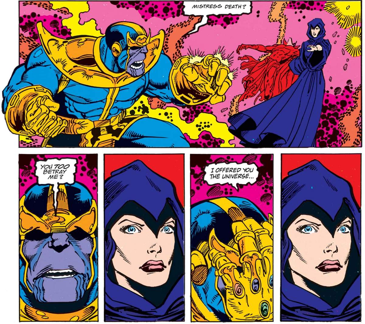 INFINITY GAUNTLET (1991) #5 art by Ron Lim, Josef Rubinstein, Max Scheele, and Ian Laughlin