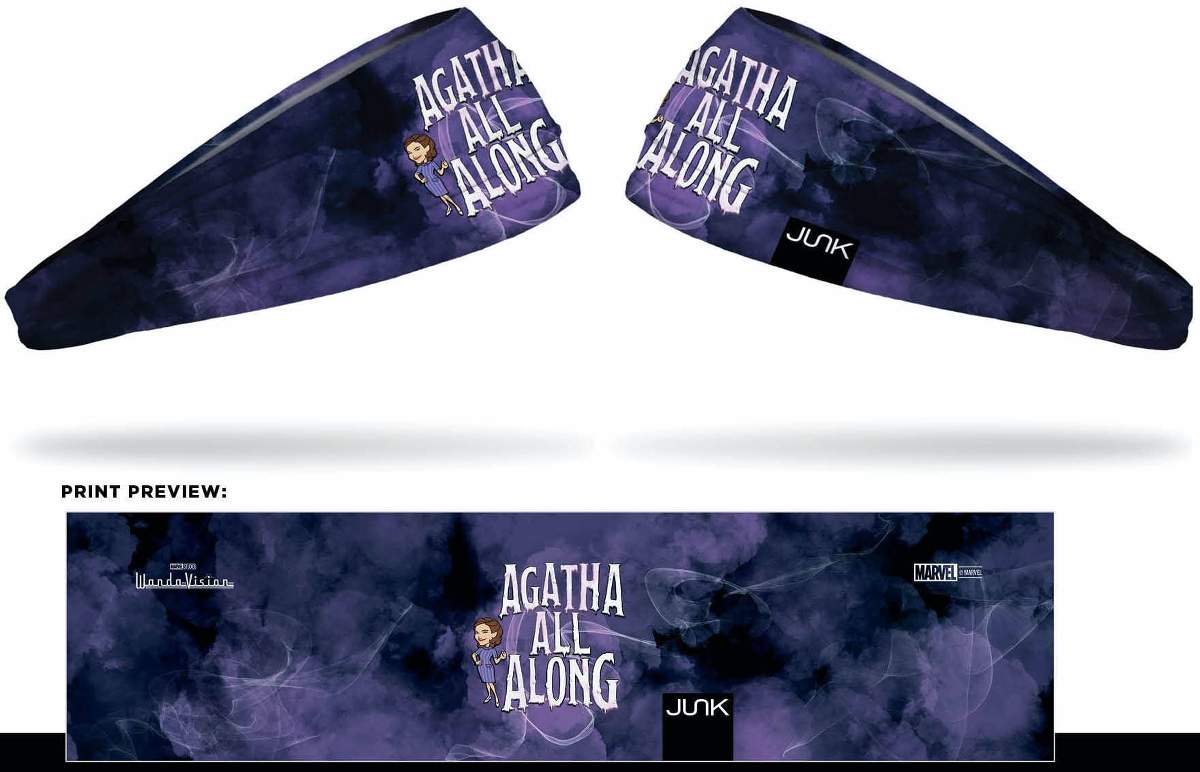 <a href=https://www.junkbrands.com/products/wandavision-agatha-all-along-headband>’Agatha All Along’ Headband </a> / Junk Brands