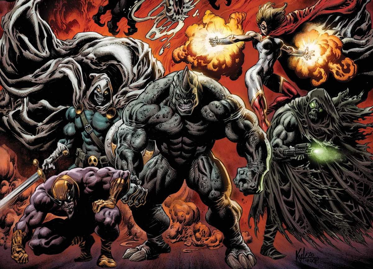 KING IN BLACK: THUNDERBOLTS (2021) #1 cover by Kyle Hotz