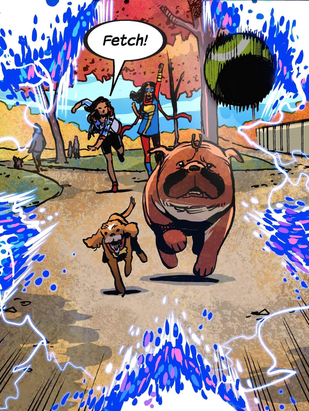 Preview panels from MARVEL MUTTS INFINITY COMIC (2023) #3.