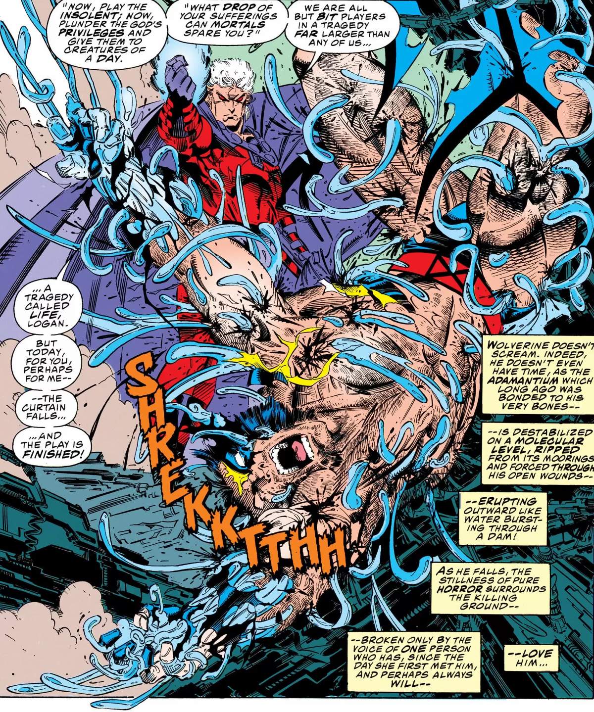 X-MEN (1991) #25 artwork by Andy Kubert, Matt Ryan, and Joe Rosas
