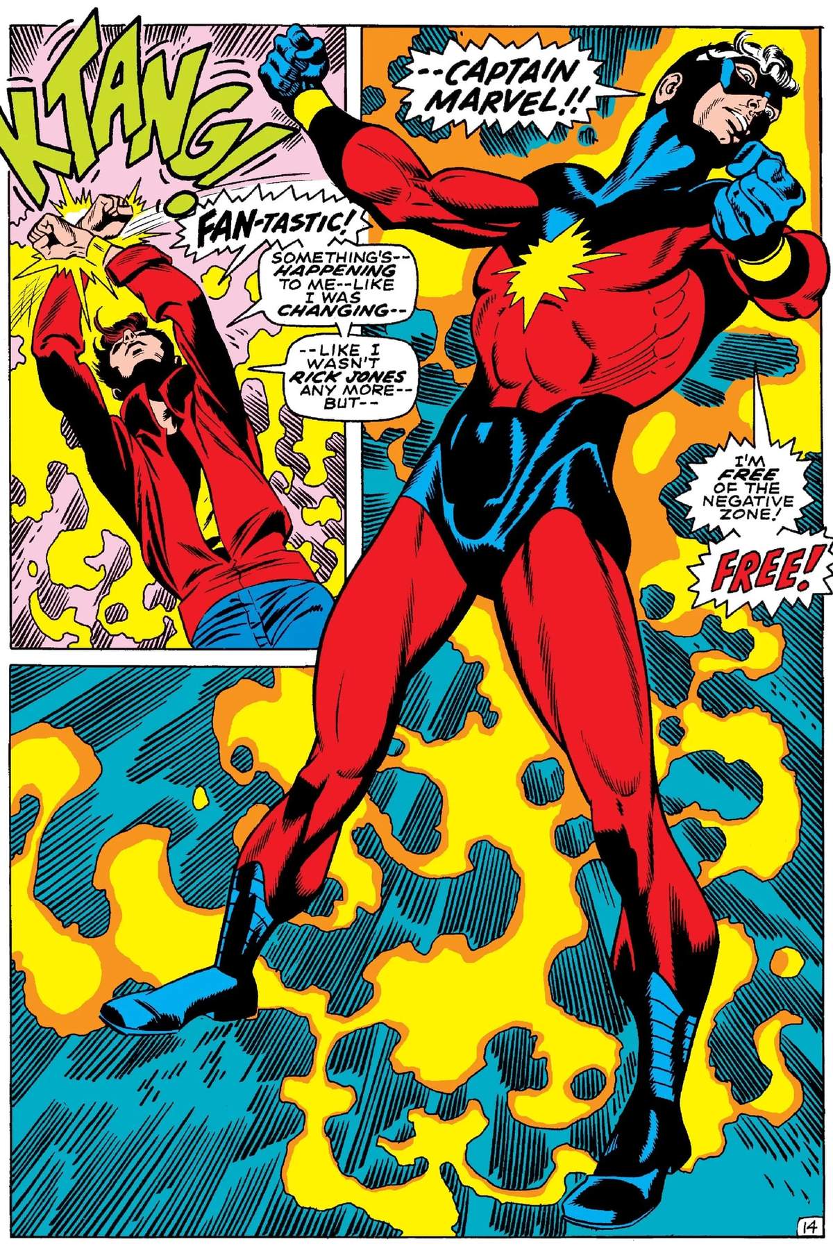 CAPTAIN MARVEL (1968) #17 artwork by Gil Kane and Dan Adkins