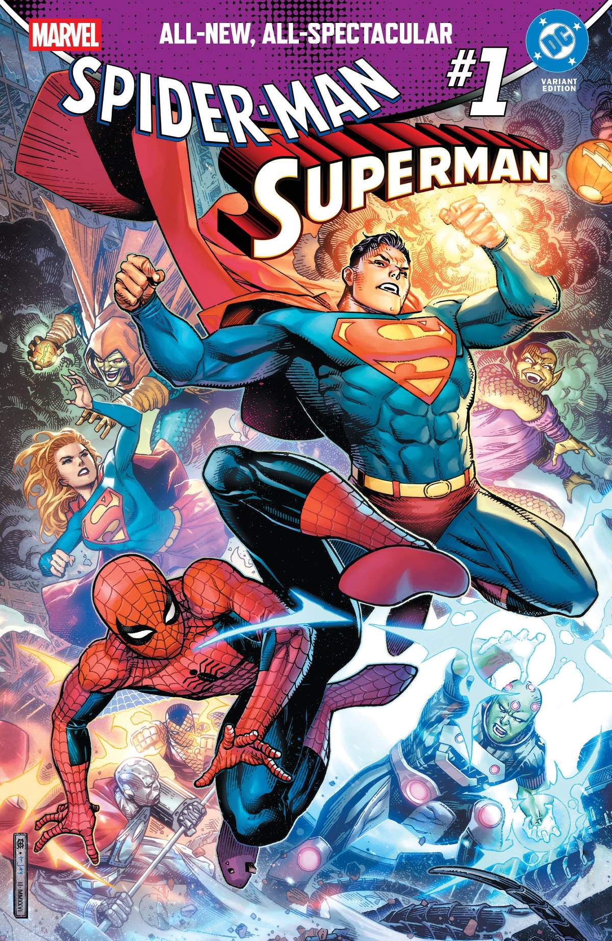 MARVEL/DC: SPIDER-MAN/SUPERMAN #1 Second Printing Variant Cover by JIM CHEUNG