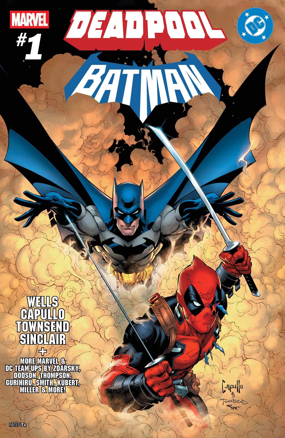 MARVEL/DC: DEADPOOL/BATMAN (2025) #1 cover by Greg Capullo