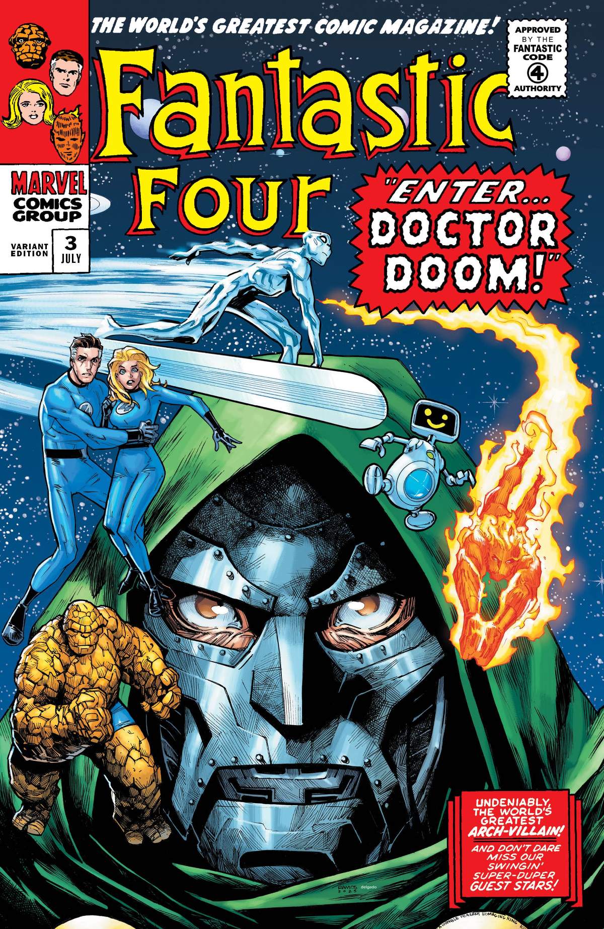 Marvel Comics to Screen Giveaway FANTASTIC FOUR FANFARE (2025) #3 Variant Homage to FANTASTIC FOUR (1961) #57