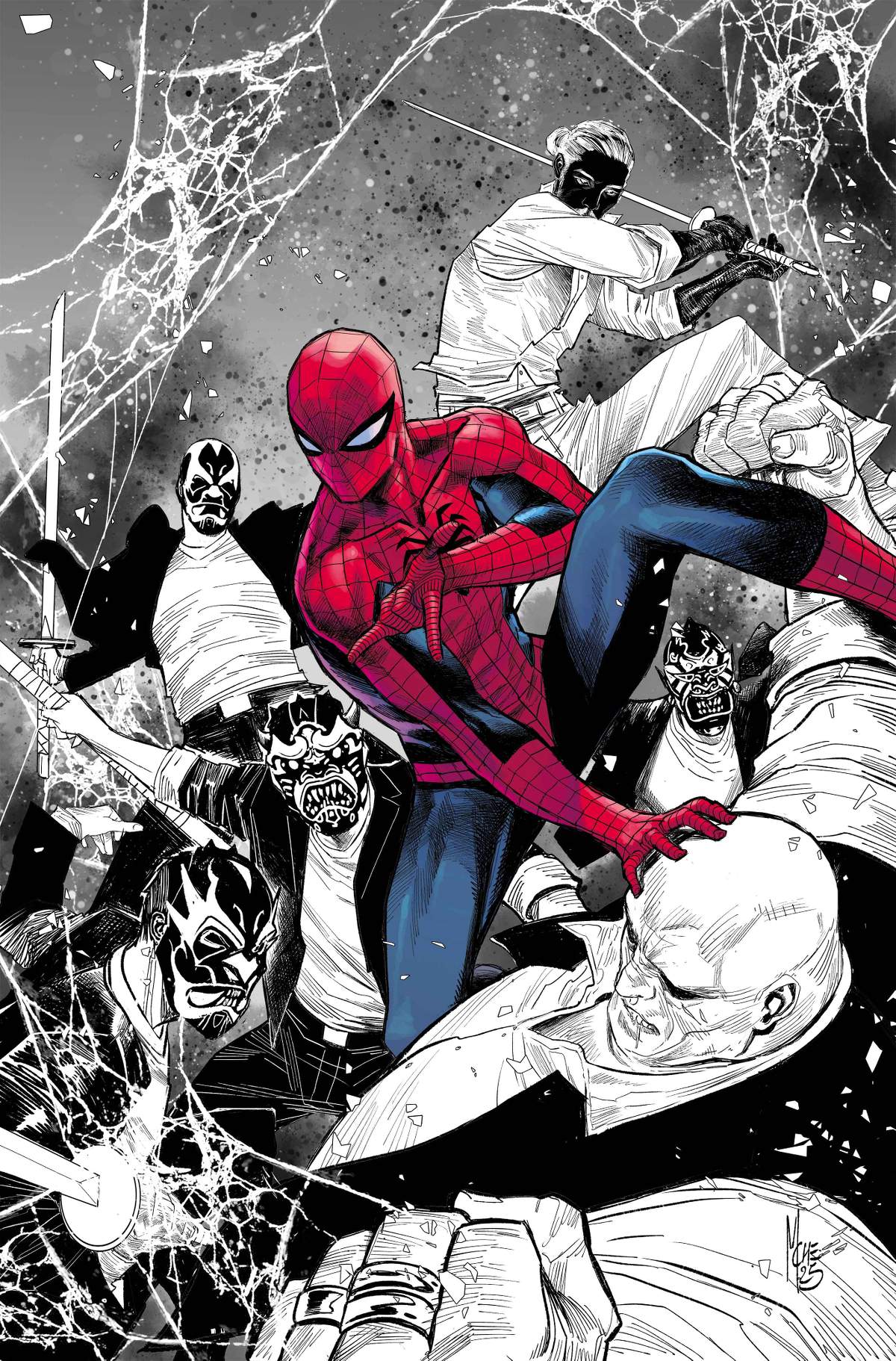 Marvel Comics Ultimate Universe Giveaway ULTIMATE SPIDER-MAN (2024) #19 Color-Focus Sketch Art by Marco Chechetto