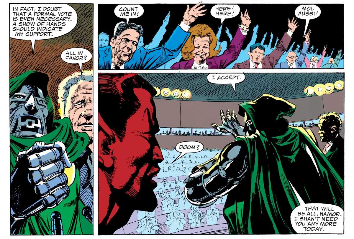 MARVEL GRAPHIC NOVEL: EMPEROR DOOM (1987) #1 artwork by Bob Hall and Keith Williams