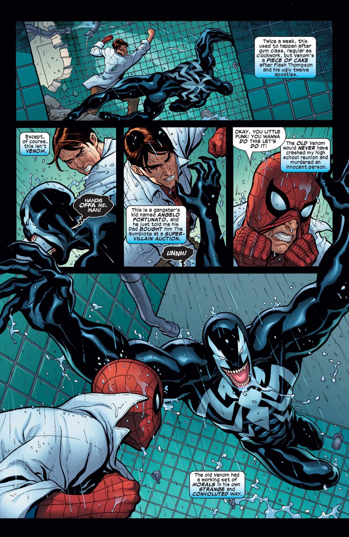 MARVEL KNIGHTS SPIDER-MAN (2004) #8 page by Mark Millar and Frank Cho