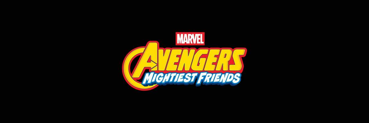 Marvel's Avengers: Mightiest Friends TV Show Disney Jr. Disney+ TV Show Season 1 Logo on Black