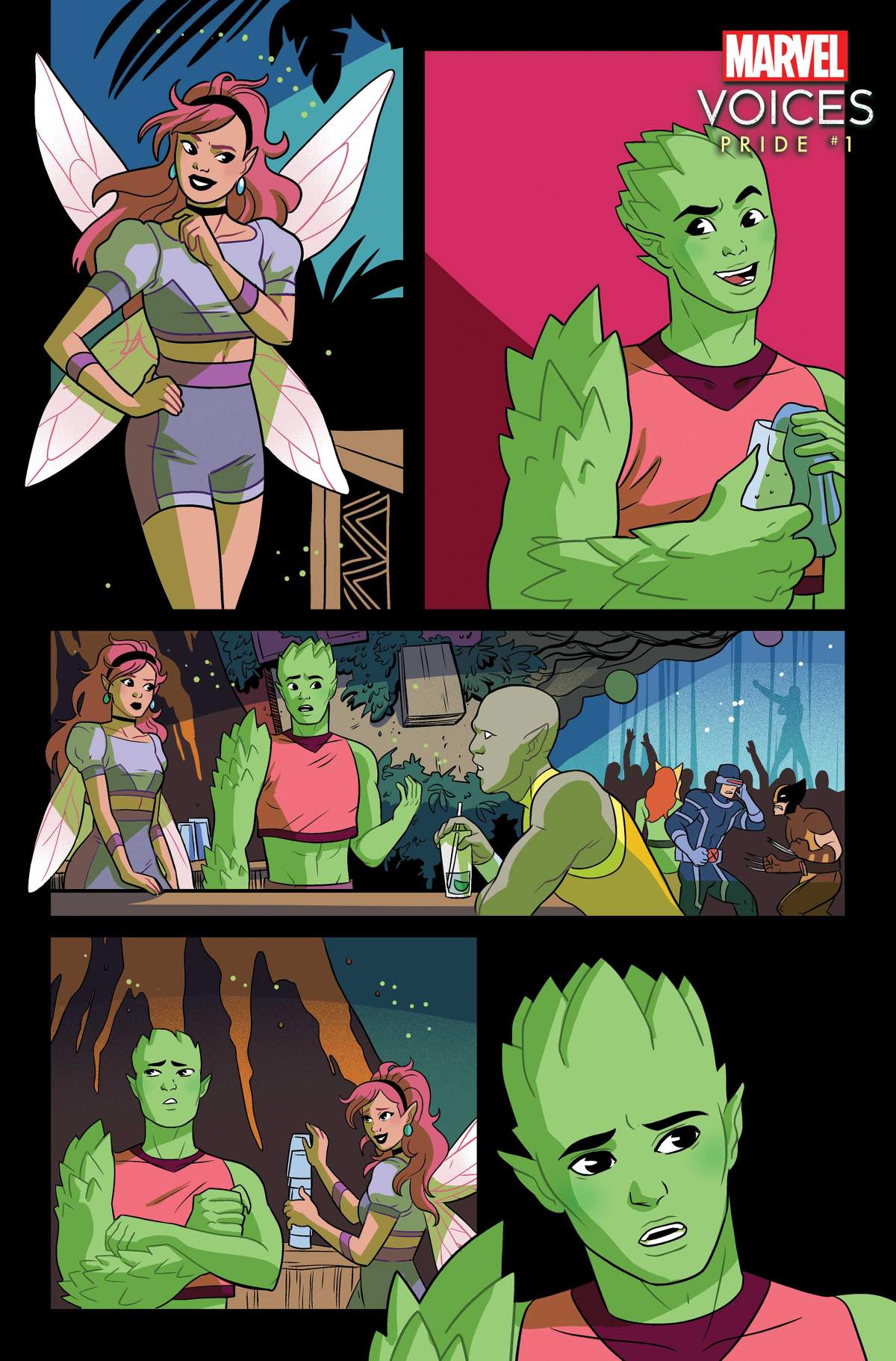 MARVEL'S VOICES: PRIDE #1 preview art by Paulina Ganucheau, layouts by Kendall Goode
