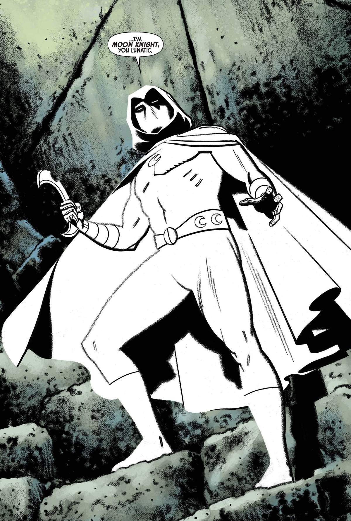 Moon Knight introduces himself in MOON KNIGHT (2016) #4.