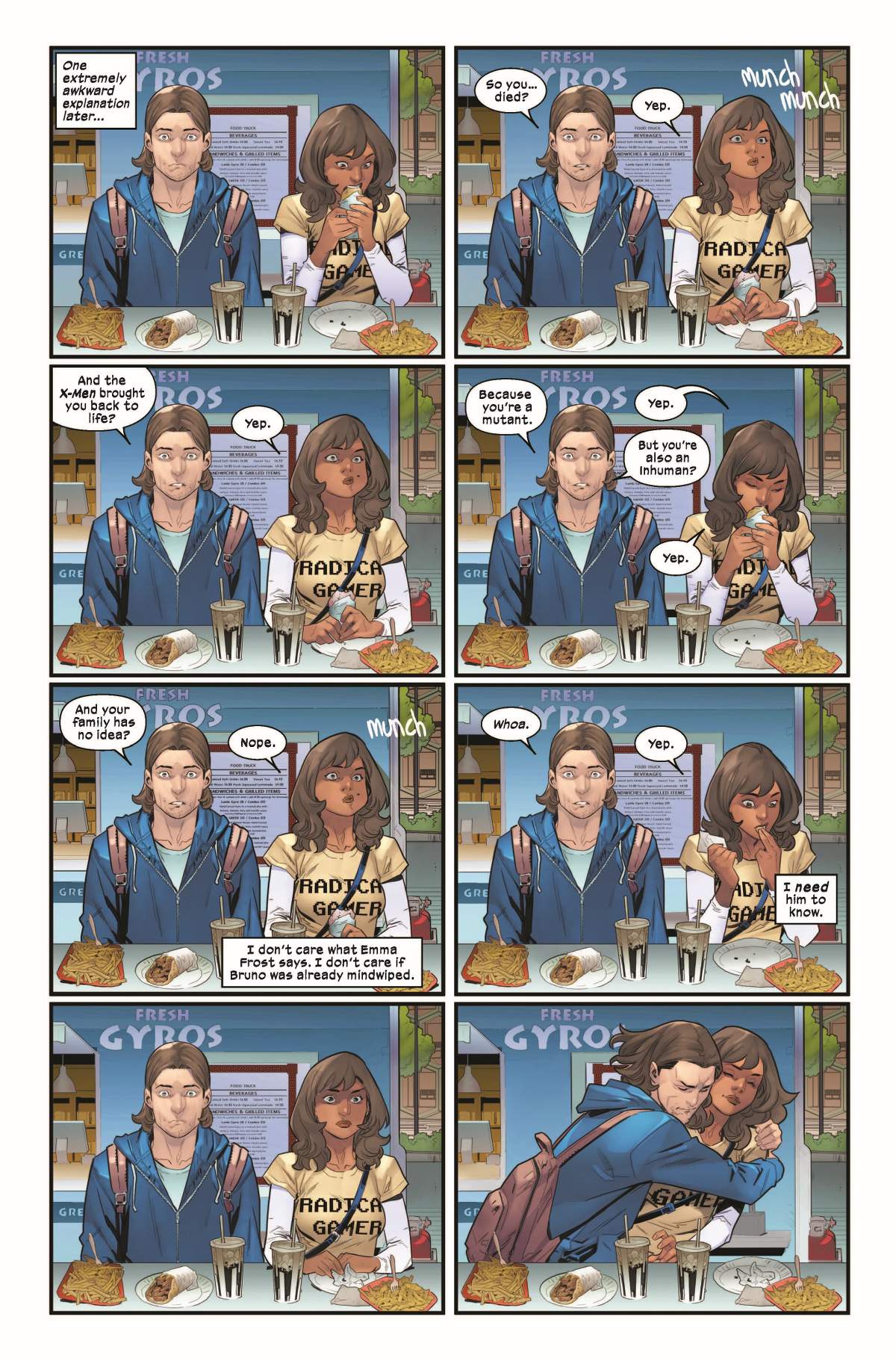 MS. MARVEL: THE NEW MUTANT (2023) #1 page by Iman Vellani, Sabir Pirzada, and Carlos Gómez