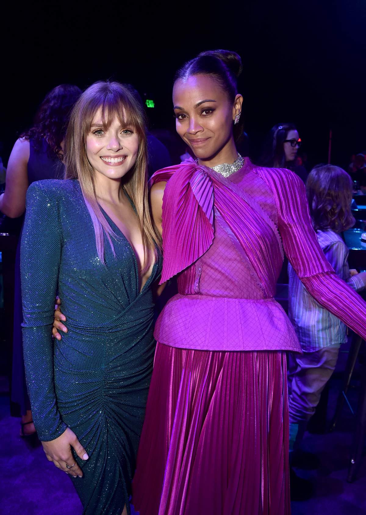 Elizabeth Olsen and Zoe Saldana at the Avengers: Endgame World Premiere