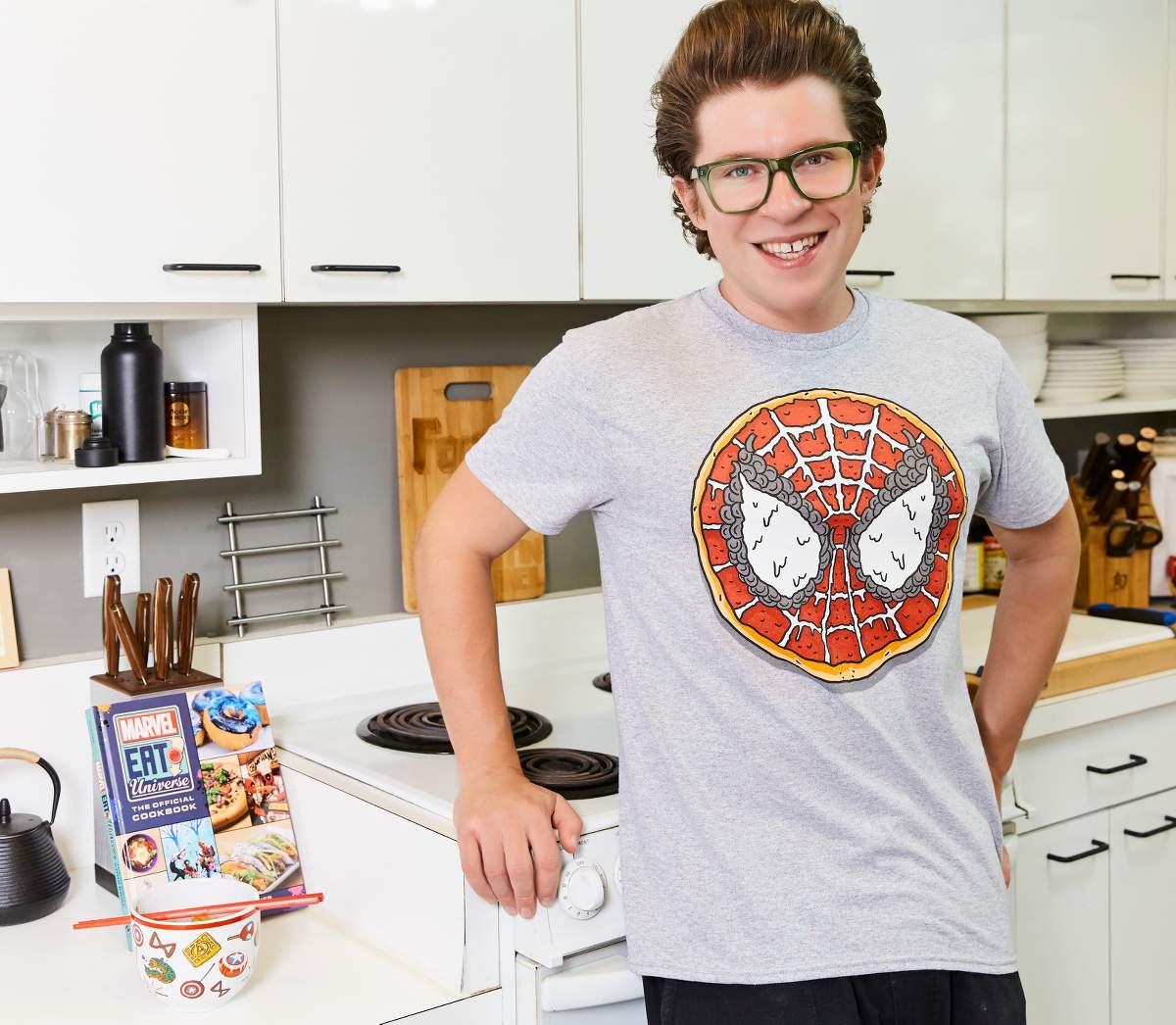 Marvel Eat the Universe Spider-Man Pizza Tee