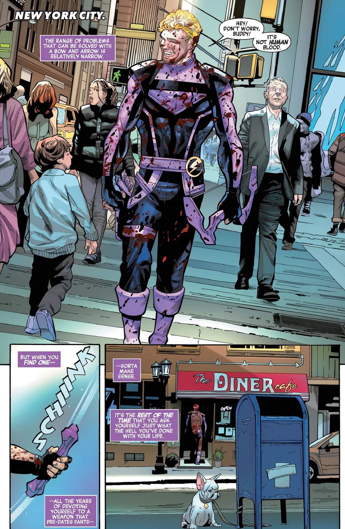 Preview from AVENGERS (2018) #60 by Mark Russell, Greg Land, Jay Leisten, and David Curiel.