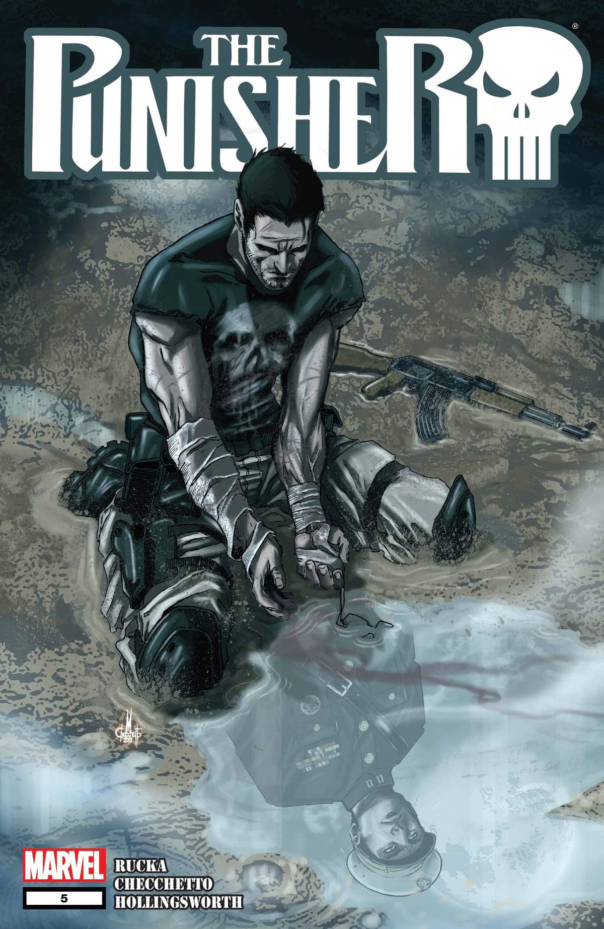 The Punisher (2011) #5 cover by Marco Checchetto