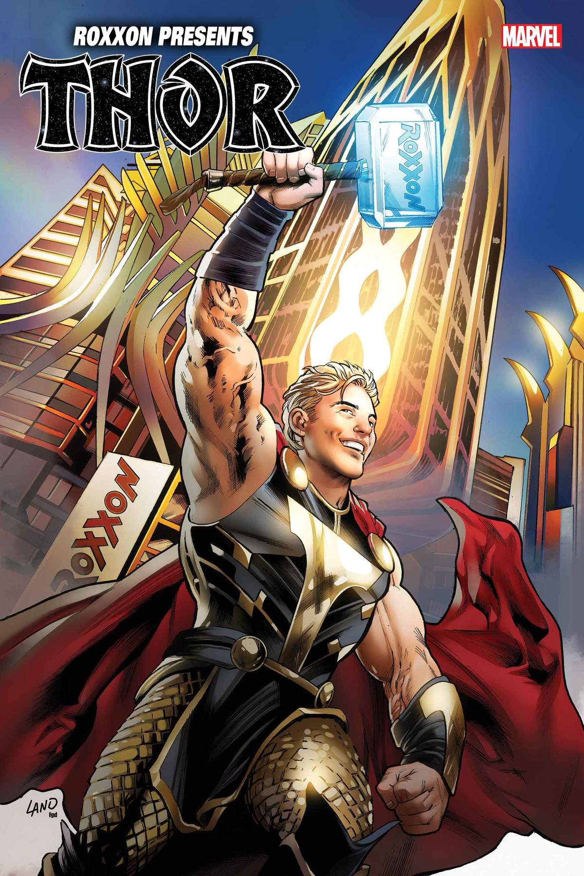 ROXXON PRESENTS: THOR #1 cover by Greg Land