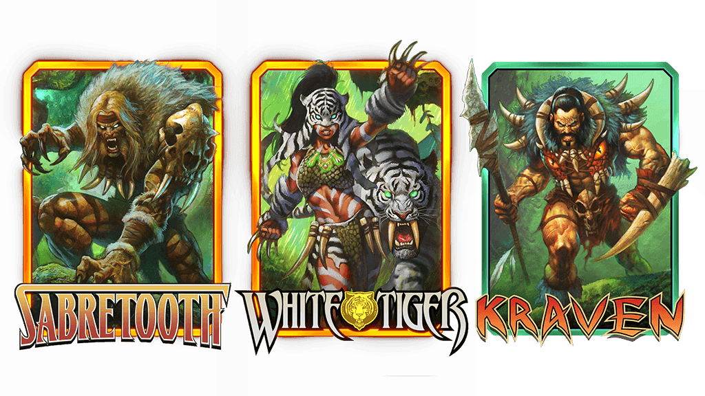 MARVEL SNAP Sabretooth White Tiger Kraven