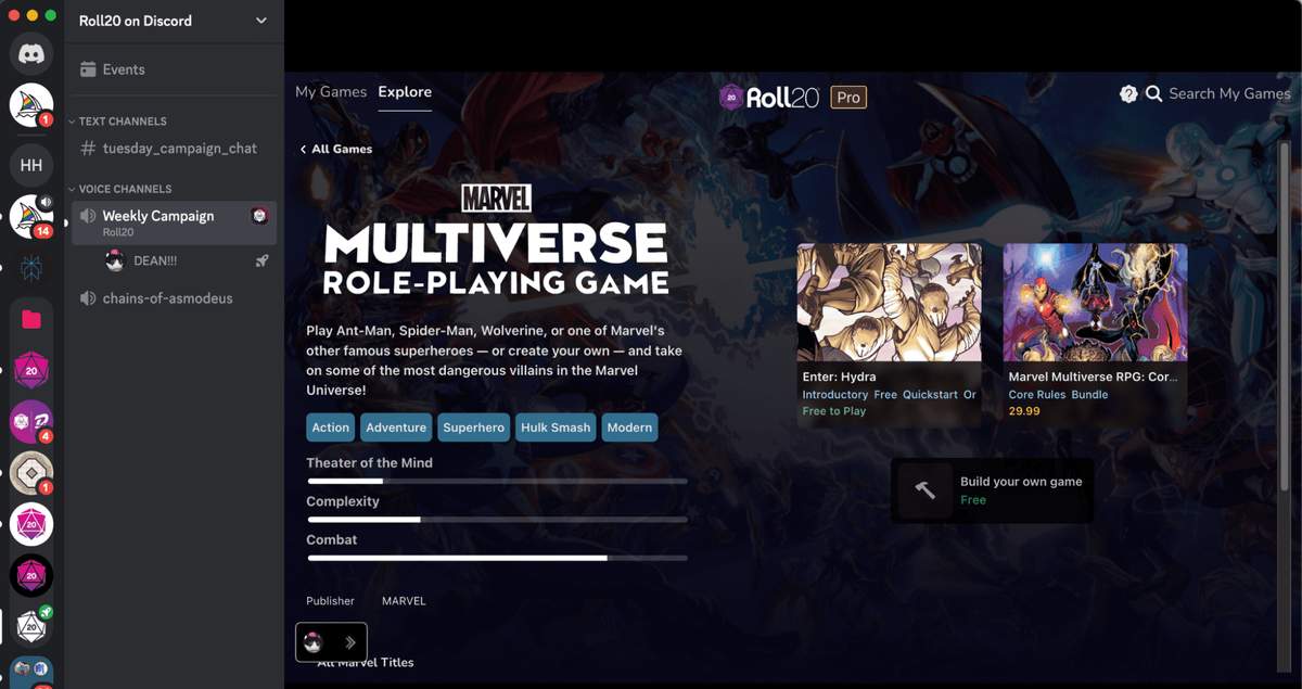 Marvel RPG Discord Server