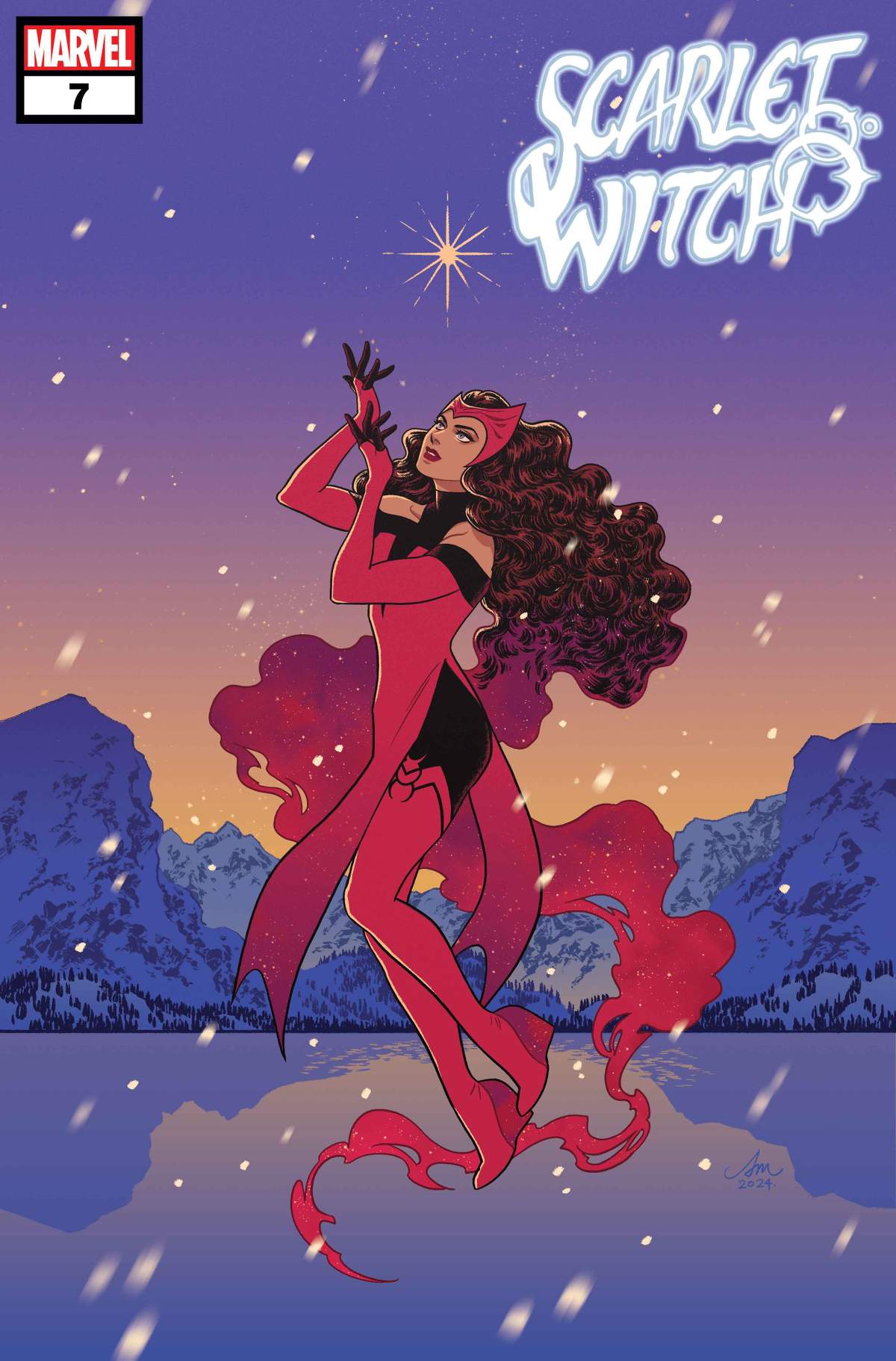 Scarlet Witch #7 Winter Holiday Variant Cover by Audrey Mok