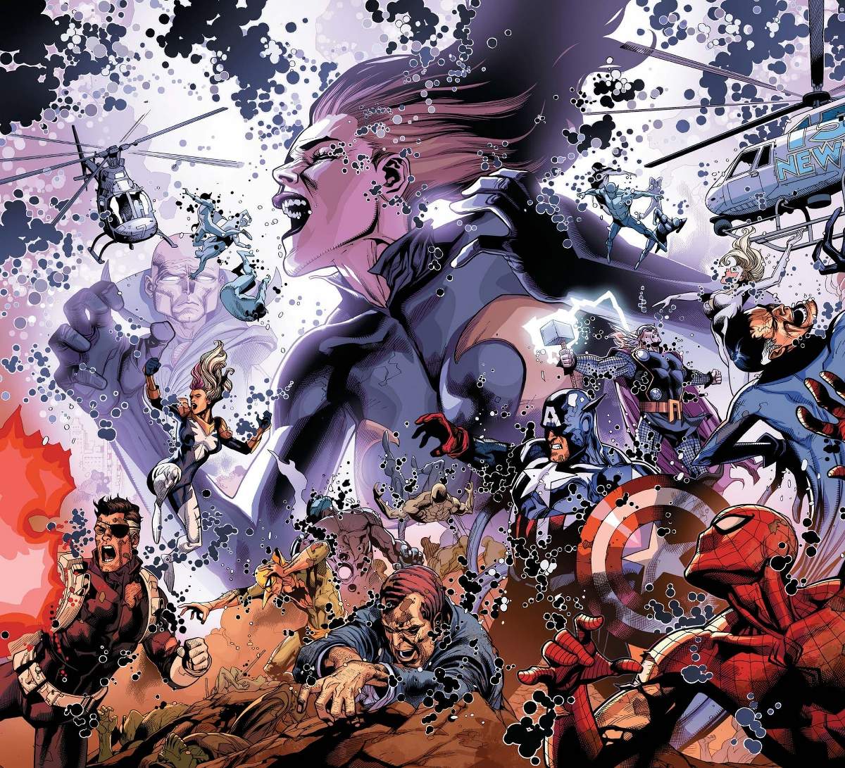 SECRET INVASION (2008), #8 page by Brian Michael Bendis and Leinil Francis Yu