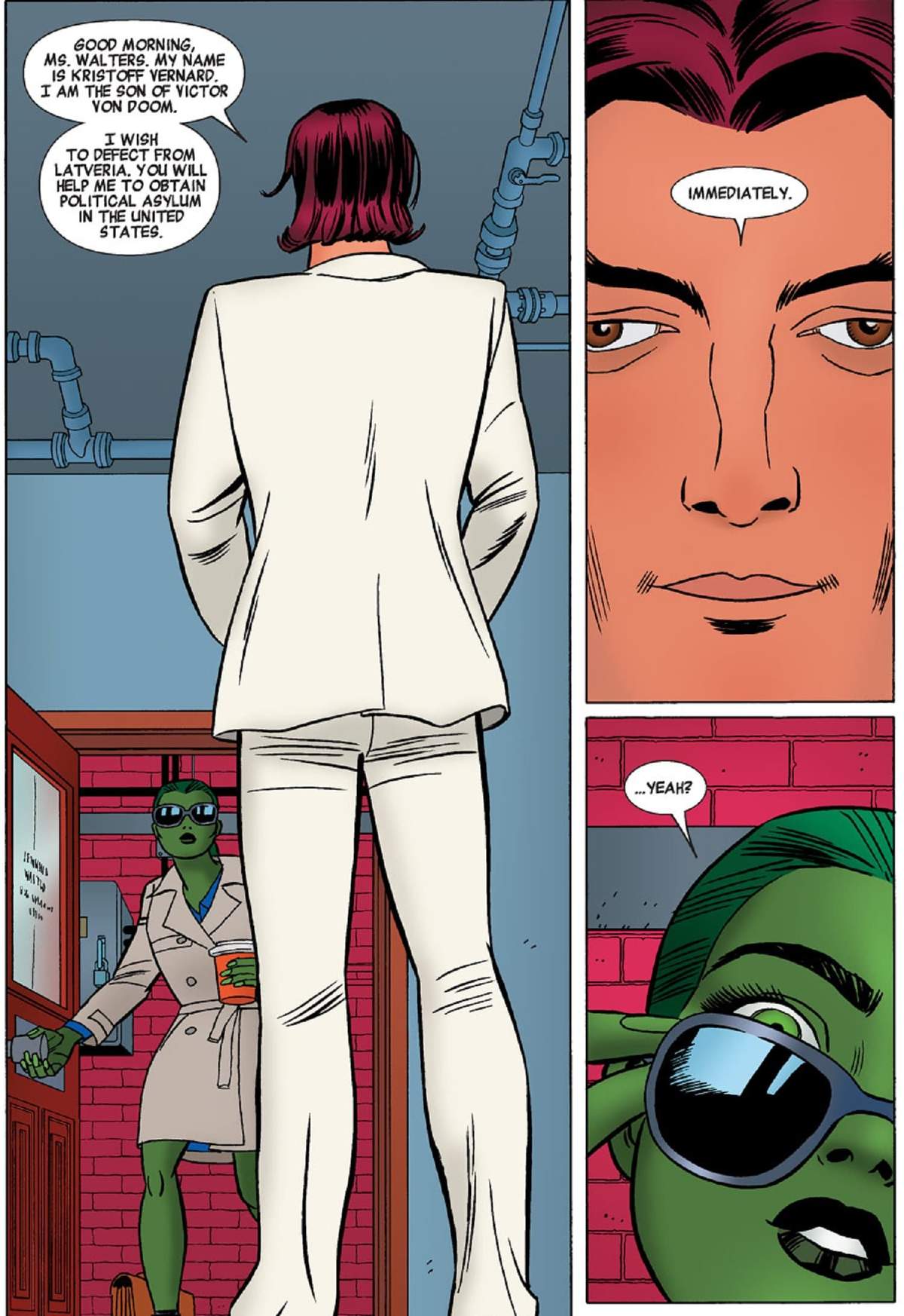 From SHE-HULK (2014) #2 with art by Javier Pulido and Muntsa Vicente.