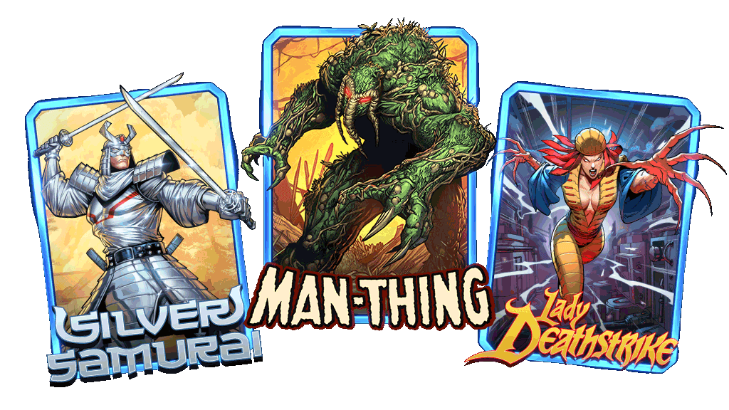 MARVEL SNAP Silver Samurai Man-Thing Lady Deathstrike