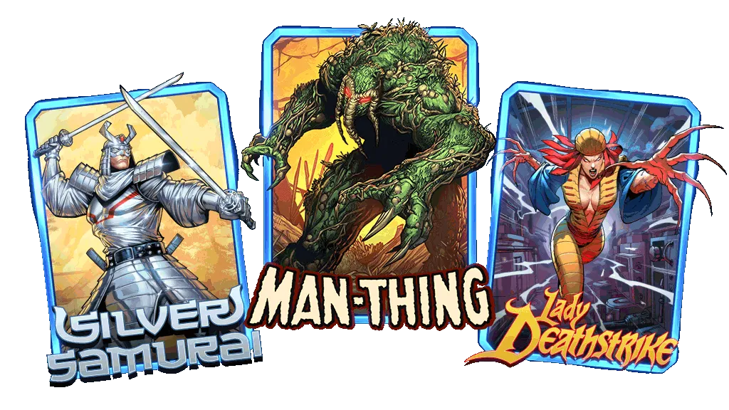 MARVEL SNAP Silver Samurai Man-Thing Lady Deathstrike