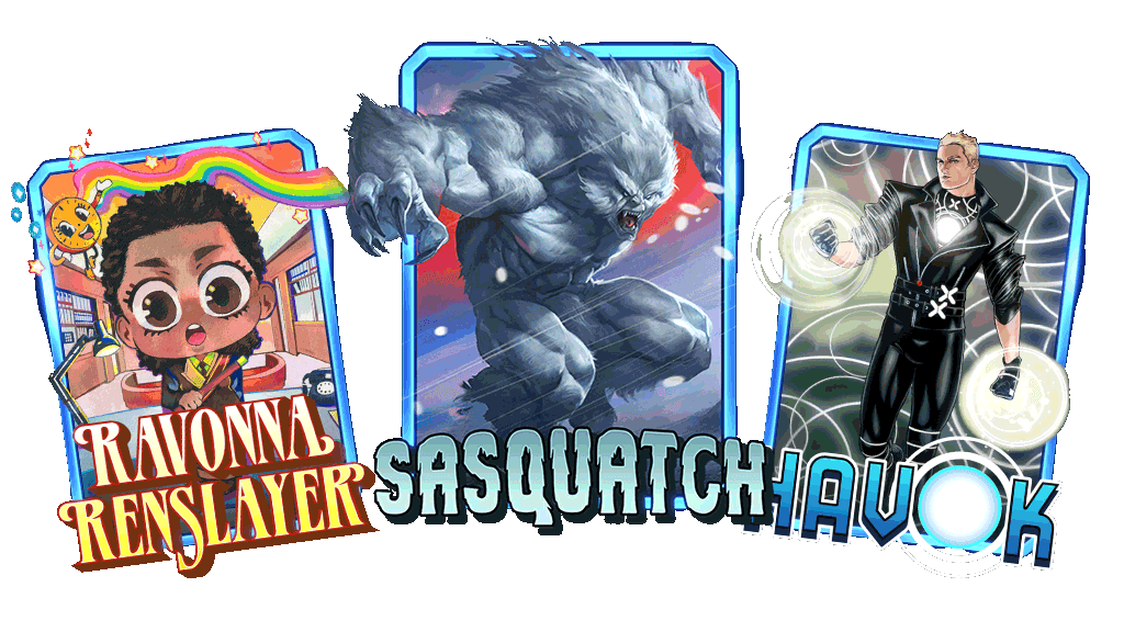 MARVEL SNAP Ravonna Renslayer Sasquatch Havok