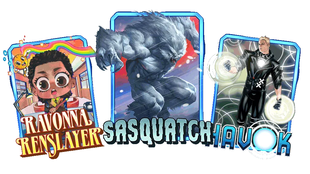 MARVEL SNAP Ravonna Renslayer Sasquatch Havok