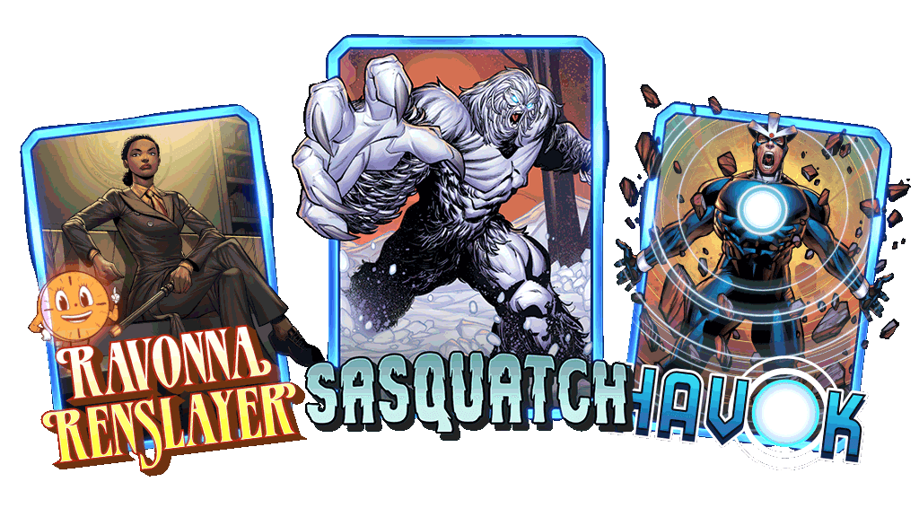 MARVEL SNAP Ravonna Renslayer Sasquatch Havok