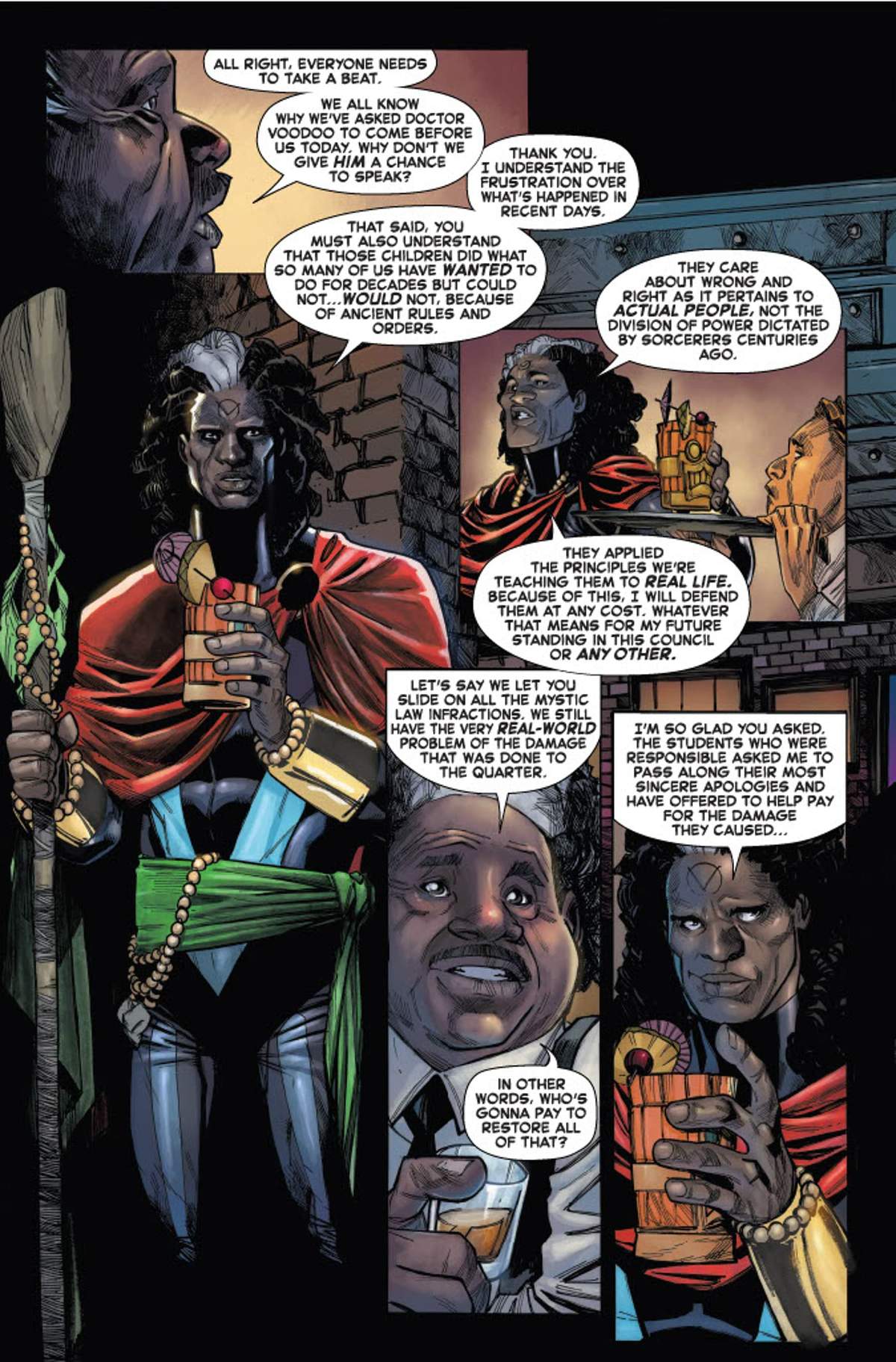 STRANGE ACADEMY: FINALS #3 page by Skottie Young and Humberto Ramos