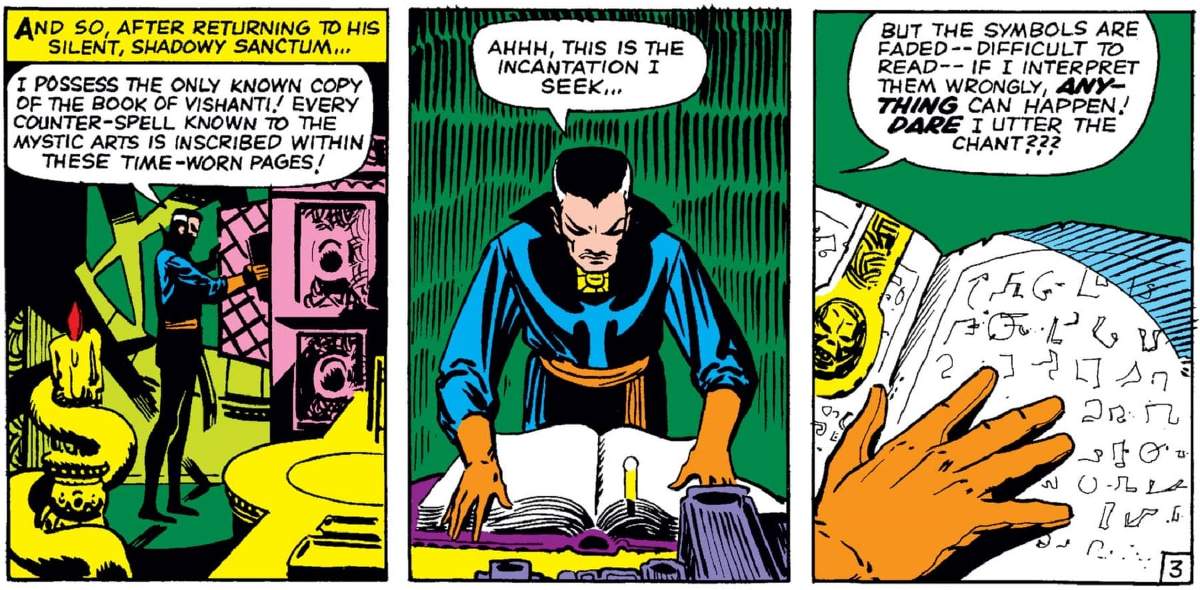 The book’s first appearance in STRANGE TALES (1951) #116.