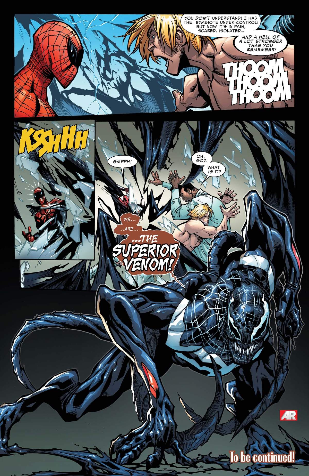 SUPERIOR SPIDER-MAN (2013) #23 page by Dan Slott, Christos Gage, Humberto Ramos, and Victor Olazaba