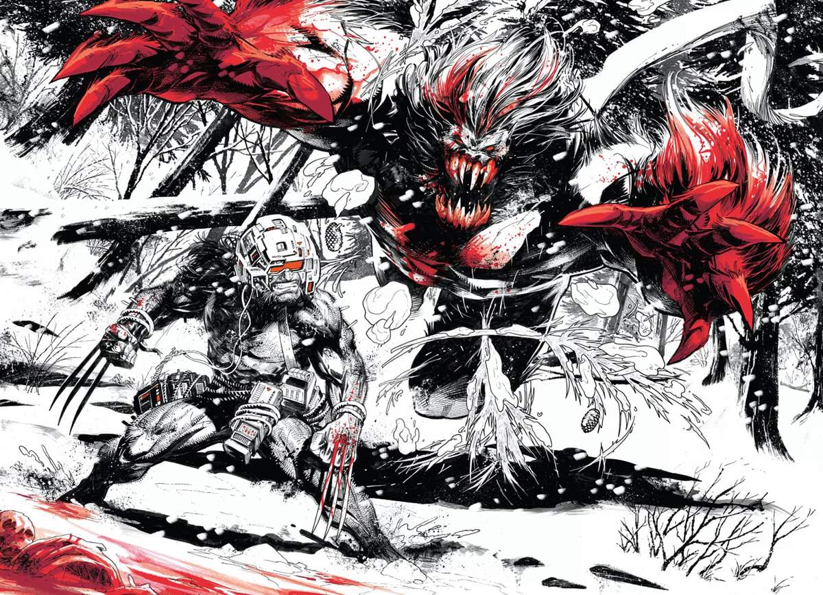 WOLVERINE: BLACK WHITE AND BLOOD (2020) #1 art by Adam Kubert and Frank Martin