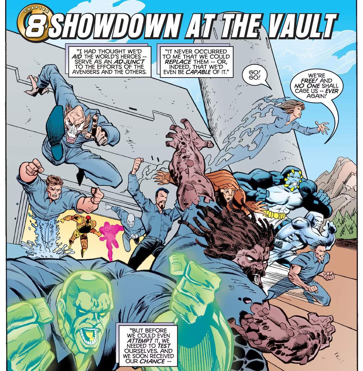 THUNDERBOLTS ANNUAL (1997) #1 artwork by Chris Marrinan, Andrew Pepoy, and Joe Rosas