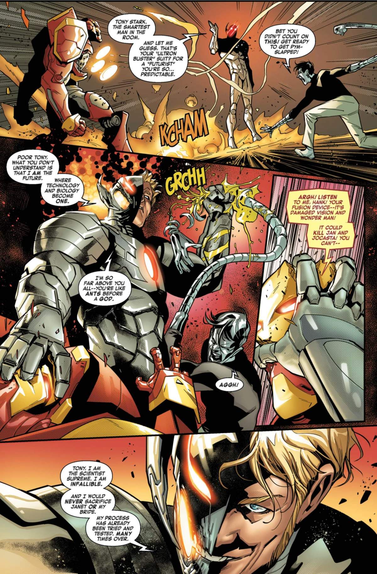 TONY STARK: IRON MAN (2018) #16 page by Dan Slott, Jim Zub, and Valerio Schiti