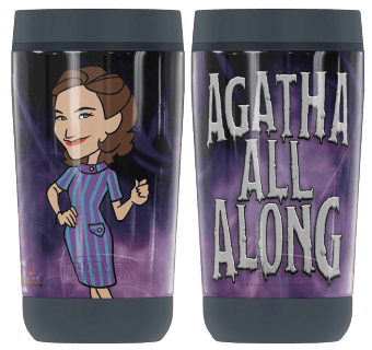 <a href=https://www.amazon.com/dp/B08XN24SVQ>’Agatha All Along’ Stainless Steel Travel Tumbler, 12oz </a> / Amazon