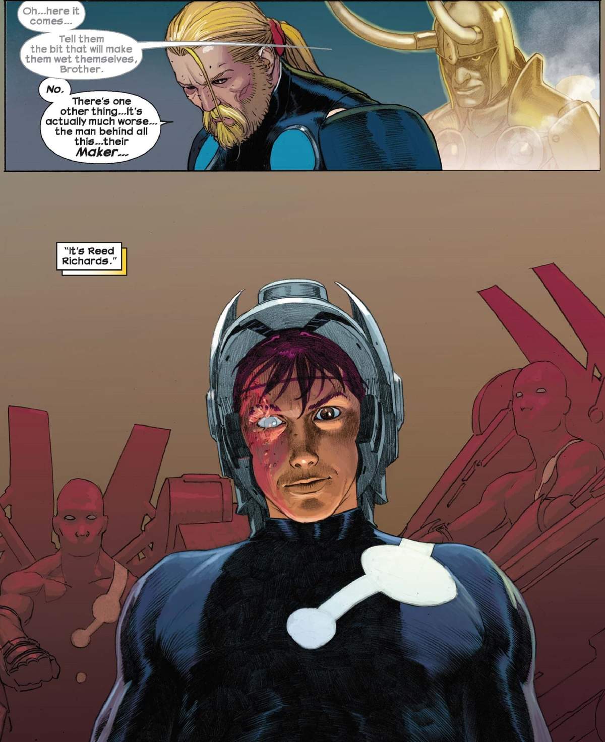 The identity of the Maker revealed in ULTIMATE COMICS ULTIMATES (2011) #4.