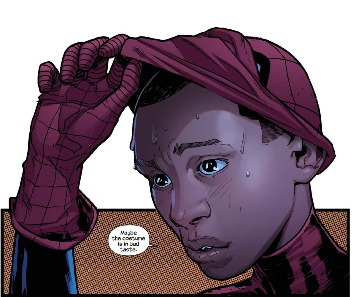 Miles Morales' first appearance in ULTIMATE FALLOUT (2011) #4.