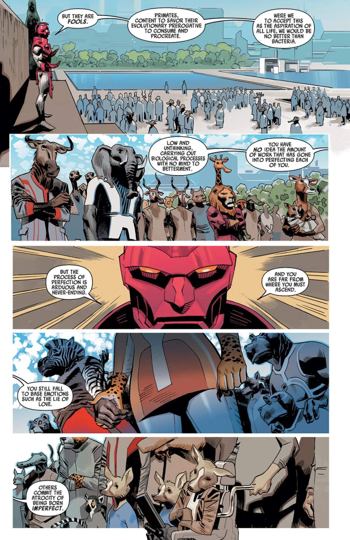 UNCANNY AVENGERS (2015) #2 page by Rick Remender and Daniel Acuña