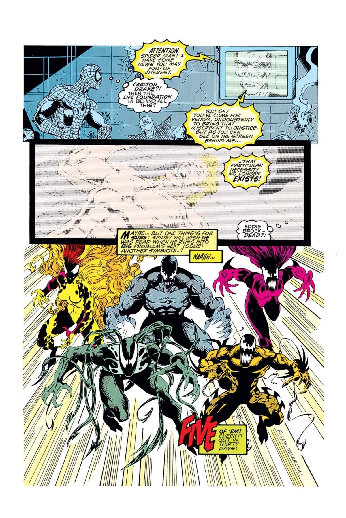 VENOM: LETHAL PROTECTOR (1993) #4 page by David Michelinie, Ron Lim, Sam de la Rosa and Al Milgrom