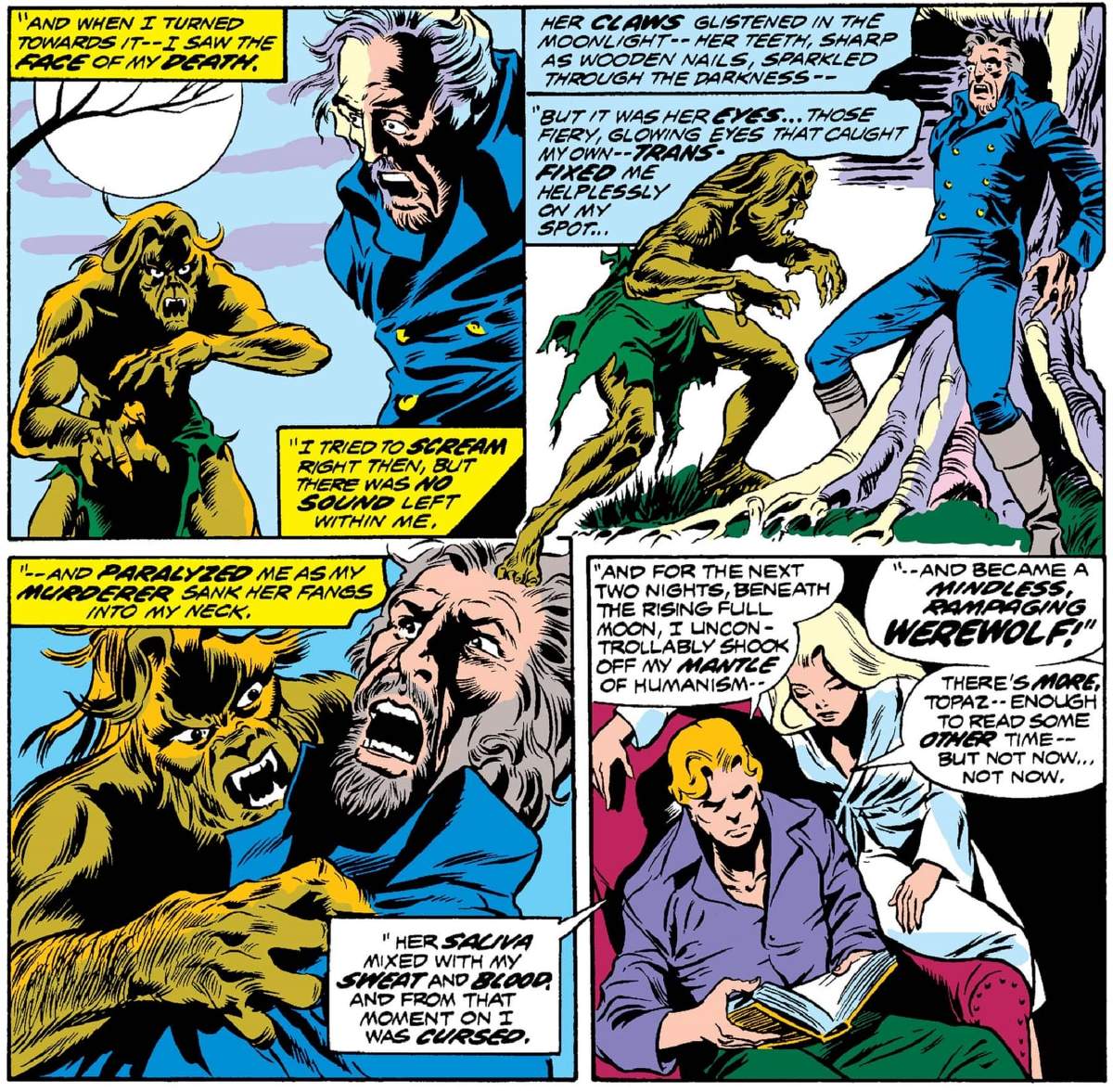 The beginning of the Russoff family curse in WEREWOLF BY NIGHT (1972) #15.